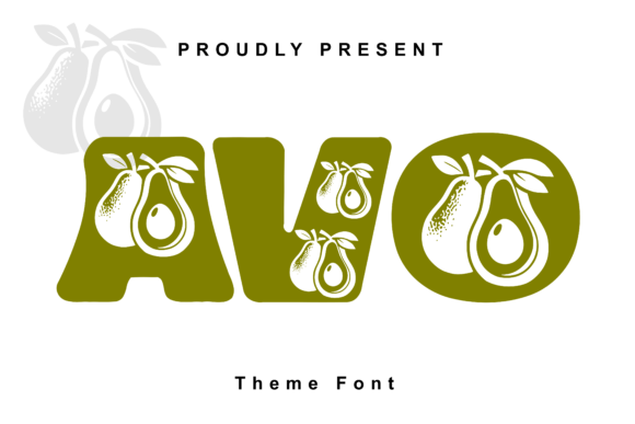 Avo Typeface: Whimsical Decorative Font for Handmade Branding