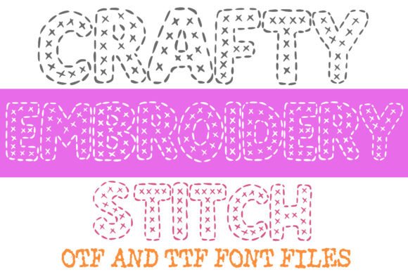 Crafty Embroidery Stitch Font: A Decorative Typeface for Captivating Digital Campaigns