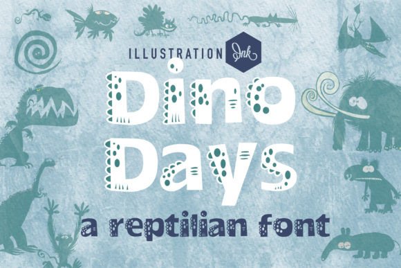 Dino Days: A Playful Decorative Typeface for Handmade Brands
