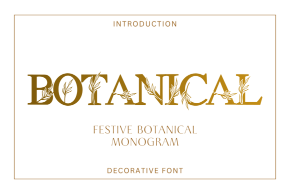 Festive Botanical Monogram: A Creative Font for Seasonal Campaigns