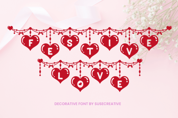 Festive Love Typeface: A Creative Font for Seasonal Branding