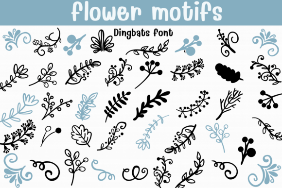 Flower Motifs: A Beautiful Font for Business Branding