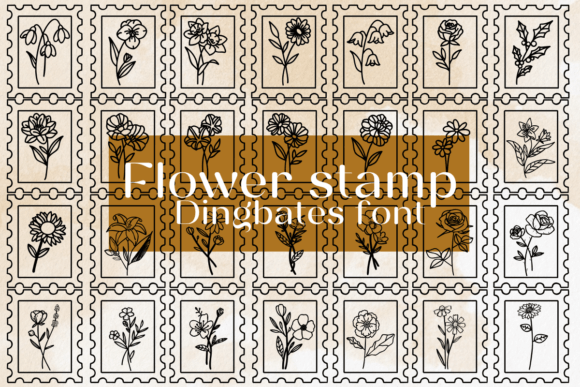 Flower Stamp: The Creative Dingbat Font for Standout Campaigns