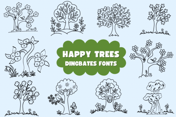 Happy Trees Font Review: A Charming Dingbats Typeface for Nature-Inspired Branding