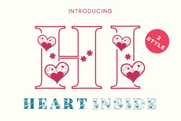 Heart Inside: A Romantic Decorative Typeface for Brand Storytelling