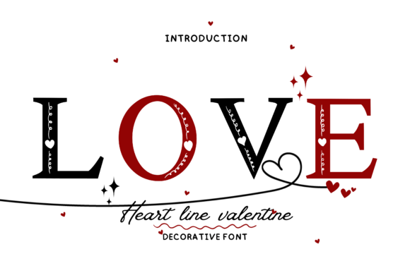 Heart Line Valentine: A Creative Font for Branding