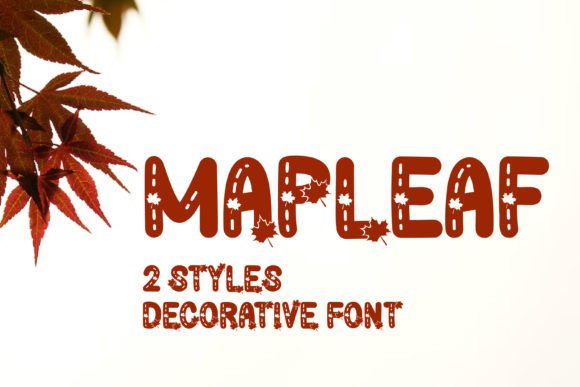 Mapleaf Typeface: A Bold Decorative Font for Editorial Design