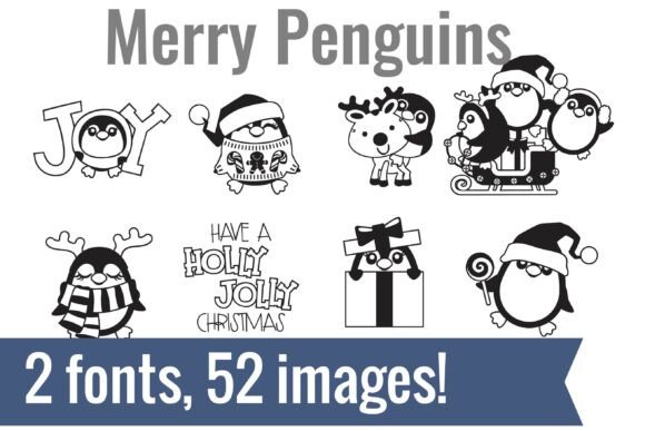 Merry Penguins Dingbats: A Festive Typeface for Editorial Design