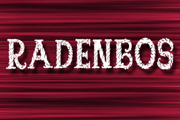 Radenbos: A Unique Decorative Typeface for Editorial Design