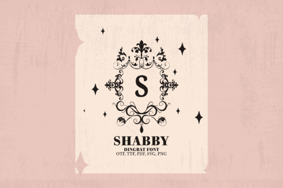 Shabby Chic Flourishes Monograms: A Decorative Font for Creative Makers