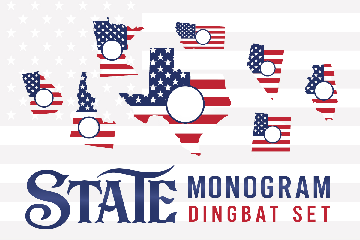 State Monogram Dingbat: A Font That Adds Charm to Every Craft Project