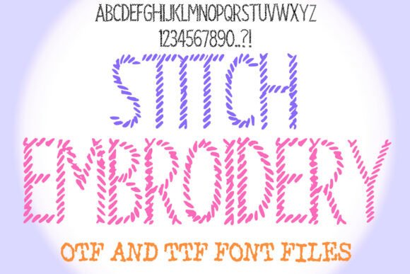 Stitch Embroidery Font: A Quirky Display Typeface for Digital Design